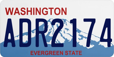 WA license plate ADR2174