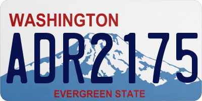 WA license plate ADR2175