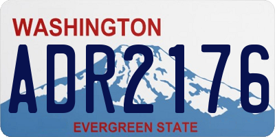 WA license plate ADR2176