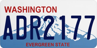 WA license plate ADR2177