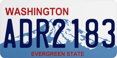 WA license plate ADR2183