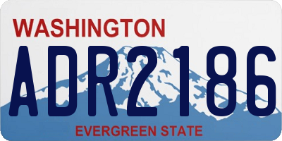 WA license plate ADR2186