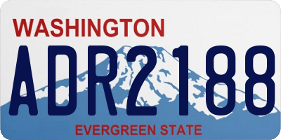 WA license plate ADR2188