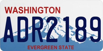 WA license plate ADR2189