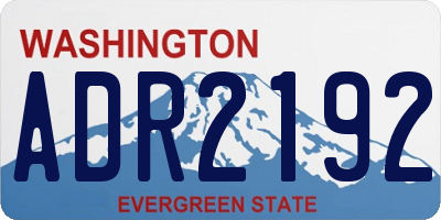 WA license plate ADR2192