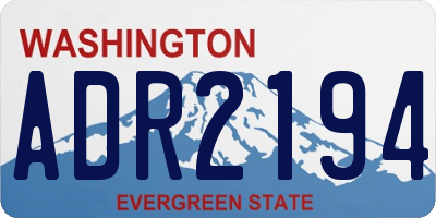 WA license plate ADR2194