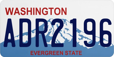 WA license plate ADR2196