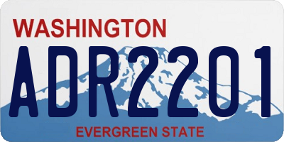 WA license plate ADR2201