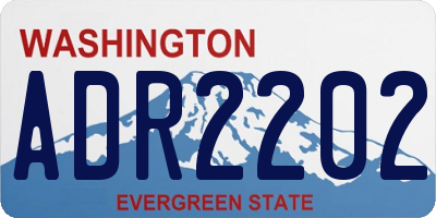 WA license plate ADR2202
