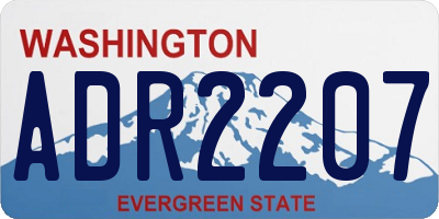 WA license plate ADR2207