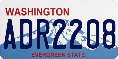 WA license plate ADR2208