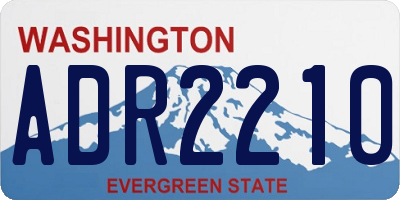 WA license plate ADR2210