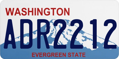 WA license plate ADR2212