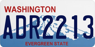 WA license plate ADR2213