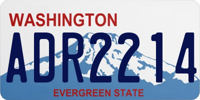 WA license plate ADR2214