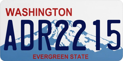 WA license plate ADR2215