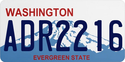 WA license plate ADR2216