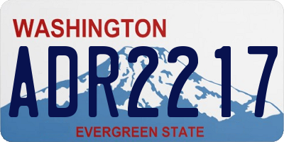 WA license plate ADR2217