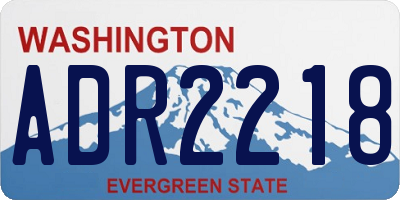 WA license plate ADR2218
