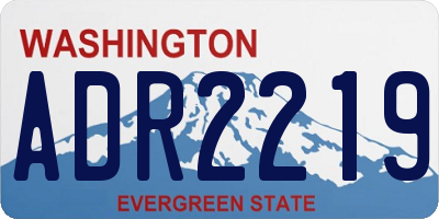 WA license plate ADR2219