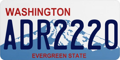 WA license plate ADR2220