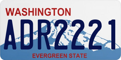 WA license plate ADR2221