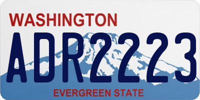 WA license plate ADR2223
