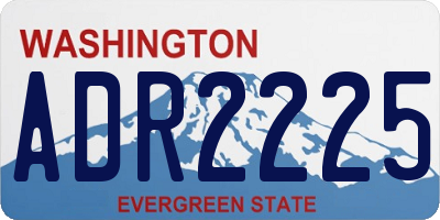 WA license plate ADR2225