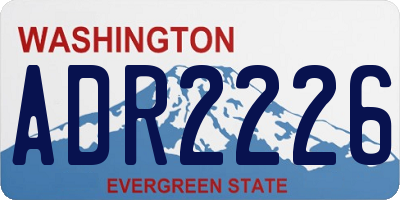 WA license plate ADR2226
