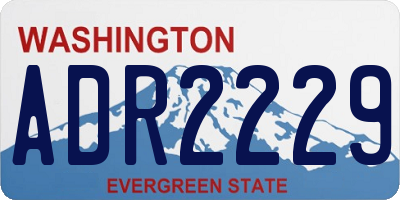 WA license plate ADR2229