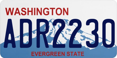 WA license plate ADR2230