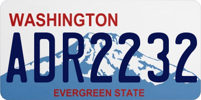 WA license plate ADR2232