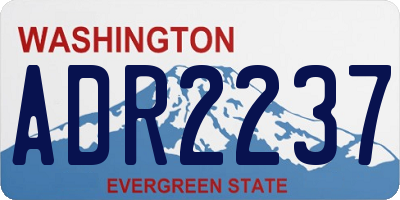 WA license plate ADR2237