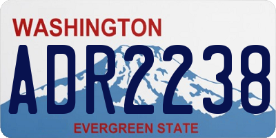 WA license plate ADR2238