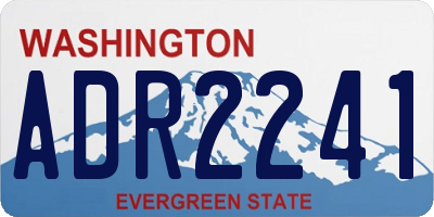 WA license plate ADR2241
