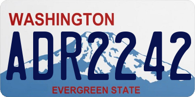 WA license plate ADR2242