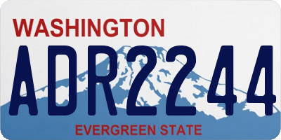 WA license plate ADR2244