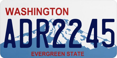 WA license plate ADR2245