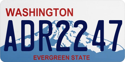 WA license plate ADR2247