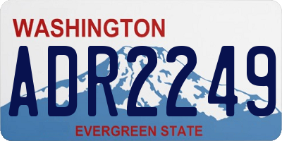 WA license plate ADR2249