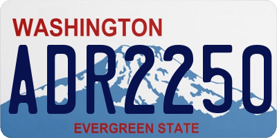 WA license plate ADR2250