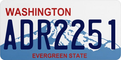 WA license plate ADR2251
