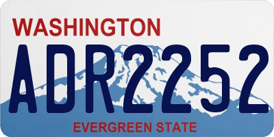 WA license plate ADR2252