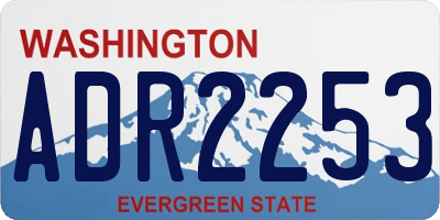 WA license plate ADR2253