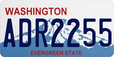 WA license plate ADR2255