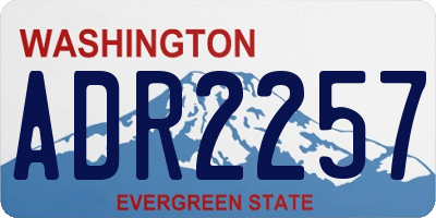 WA license plate ADR2257