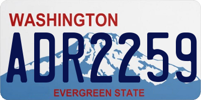 WA license plate ADR2259