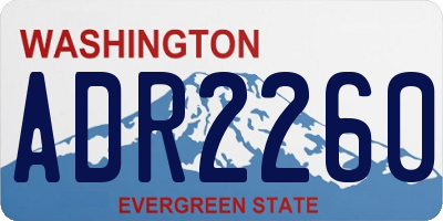 WA license plate ADR2260