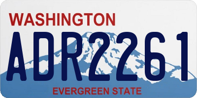 WA license plate ADR2261