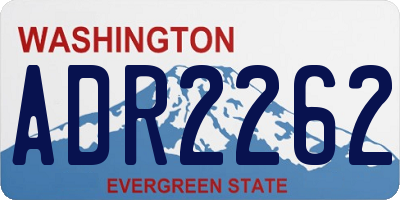WA license plate ADR2262
